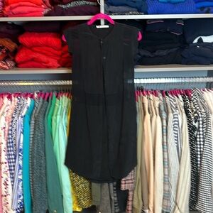Alexander Wang 100% silk  black sleeveless mini dress/duster size XS​